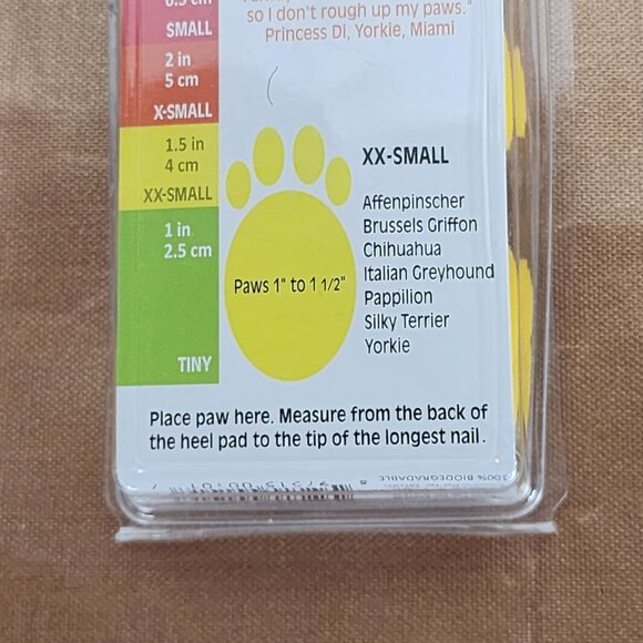 Protex Pawz Yellow Natural Rubber Reusable 12pk Waterproof Dog Boots Sz XX-Small - Picture 10 of 16